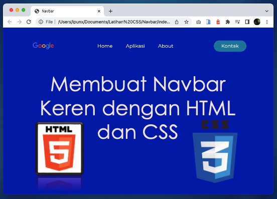 Membuat Navbar Keren dengan HTML dan CSS
