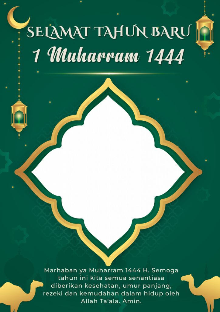 desain twibbon islami hijau