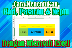 Rumus Hari Pasaran dan Neptu dengan Excel