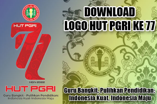 Download Logo HUT PGRI Ke-77 2022, Format CDR dan PNG