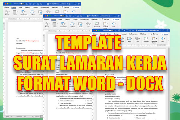 Download Contoh Surat Lamaran Kerja Word DOCX