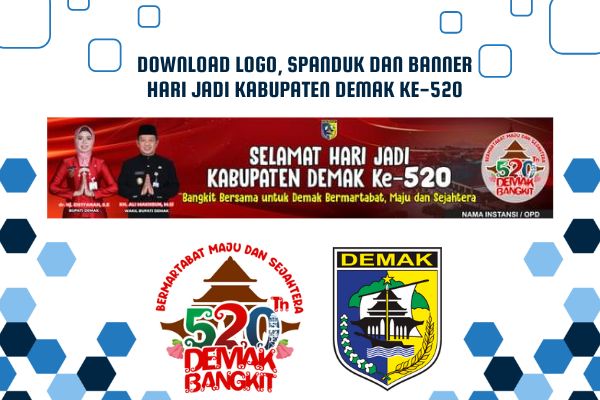 Download Logo, Spanduk, Banner Hari Jadi Kabupaten Demak ke-520 Tahun 2023
