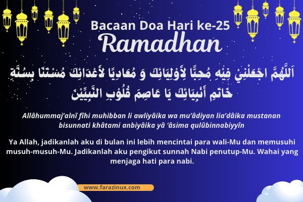 Doa Puasa hari ke 25 Ramadhan