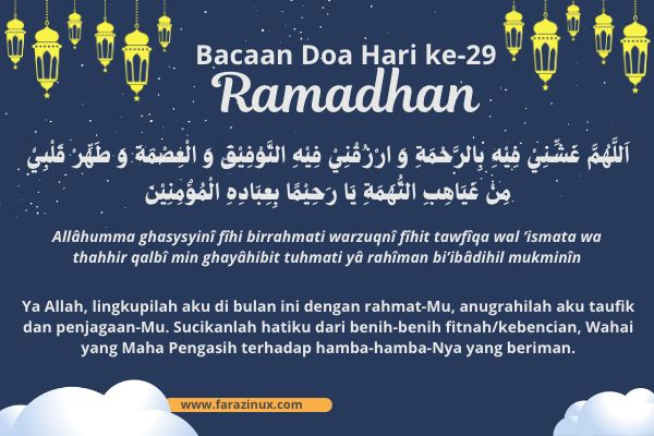 Doa Puasa Hari Ke 29 Ramadhan | Arab, Latin dan Artinya