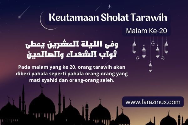 Fadhilah Sholat Tarawih Malam Ke 20 Ramadhan