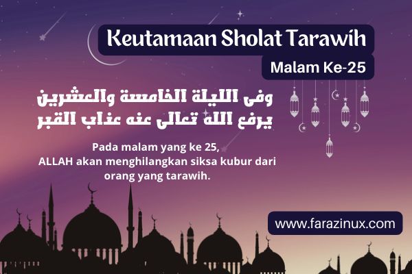 Keutamaan Sholat Tarawih Malam Ke 25 Ramadhan