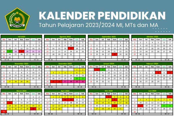 Kalender Pendidikan 2023-2024 Kemenag | Download Excel