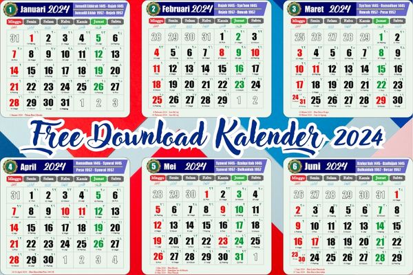 Kalender 2024 Lengkap dengan Hijriyah, Jawa, dan Pasaran | Download CDR dan PNG