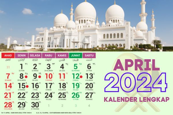 Kalender April 2024 Lengkap dengan Berbagai Pilihan Desain