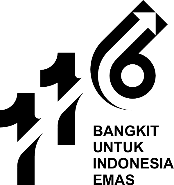 Logo Harkitnas 2024 hitam putih