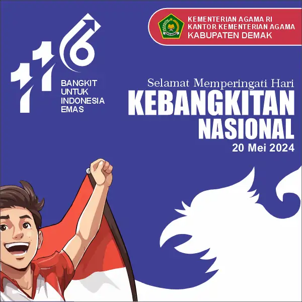 Poster HARKITNAS Semangat pemuda Indonesia menuju generasi emas