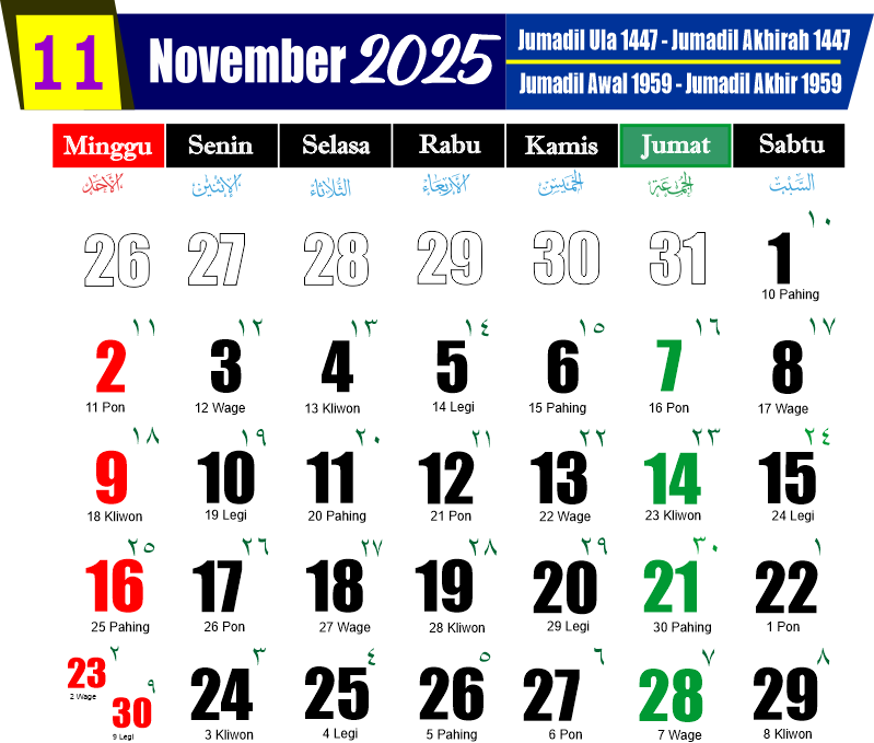 Kalender November 2025