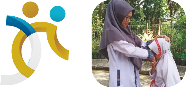 guru dan murid dalam logo madrasah