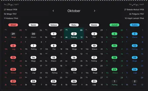 Kalender Oktober 2024 Lengkap Pembahasan Harian