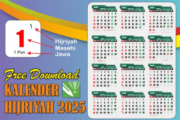 Kalender Hijriyah 2025 | Gratis Download CDR