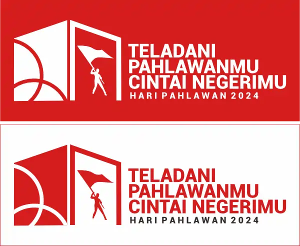 logo hari pahlawan 2024 merah putih