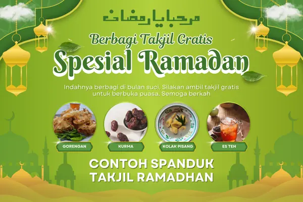 contoh spanduk takjil ramadhan