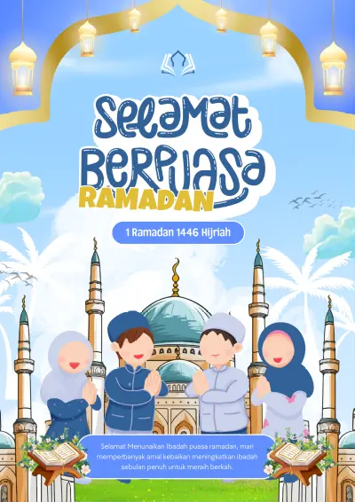 Poster Ramadhan anak SD dan TK menarik