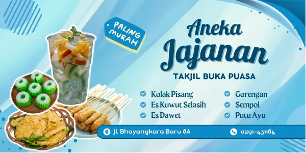 spanduk takjil aneka jajanan ramadhan