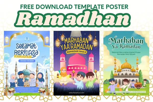 Template poster ramadhan anak tk dan sd