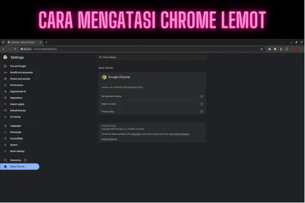 Cara mengatasi Google Chrome lemot